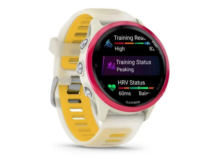 Reloj inteligente Forerunner® 570 - 42mm, frambuesa, correa en mango/hueso
