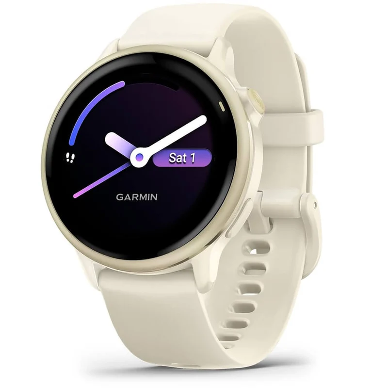 Reloj inteligente vívoactive® 6 Oro lunar, correa hueso