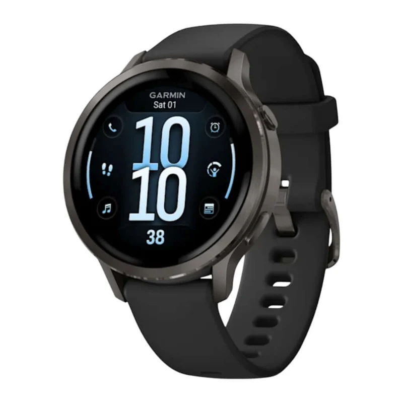 Reloj inteligente Venu® 4, 41 mm, Gris, correa silicón negra