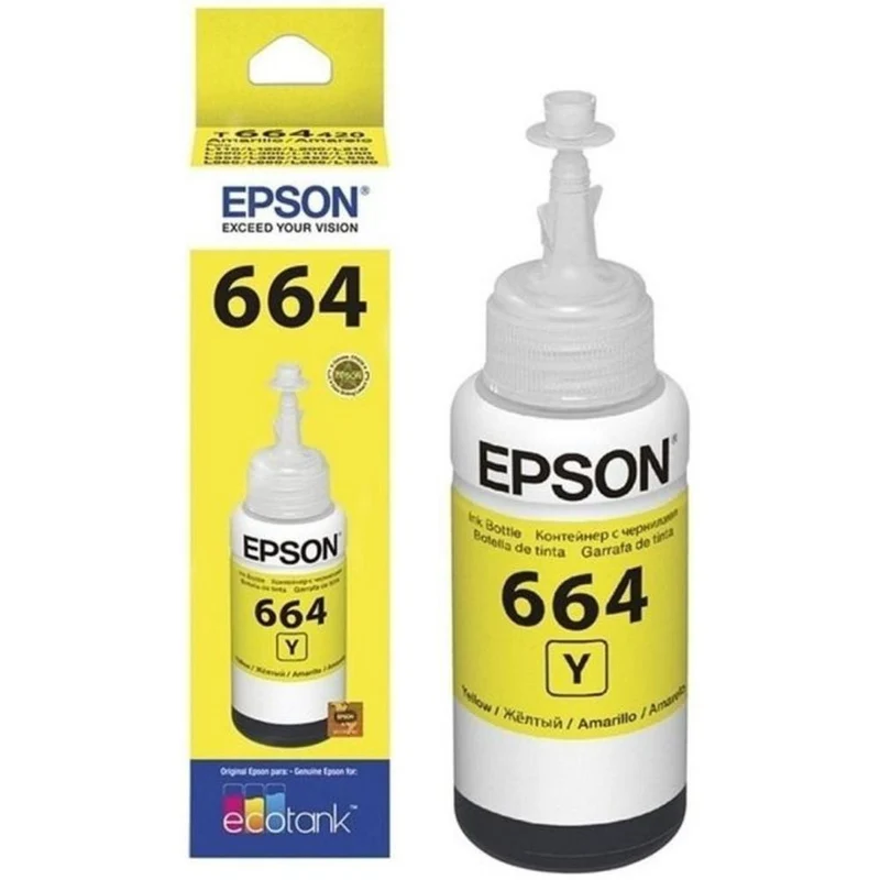 Epson botella tinta amarilla T664420-AL para L110-220-350-355-555 6500 Pag