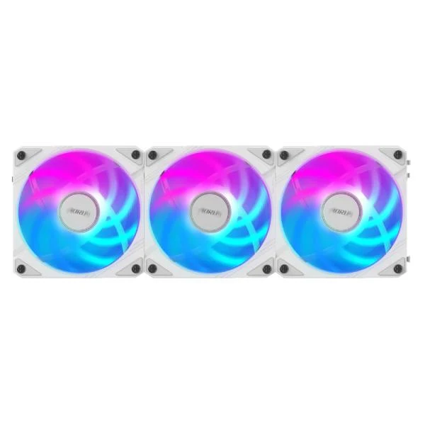 ABANICO RGB GIGABYTE AORUS EZ CHAIN FAN 120 ICE (3-PACK) 120MM GP-ECFAN1203 ICE G10 BLANCO