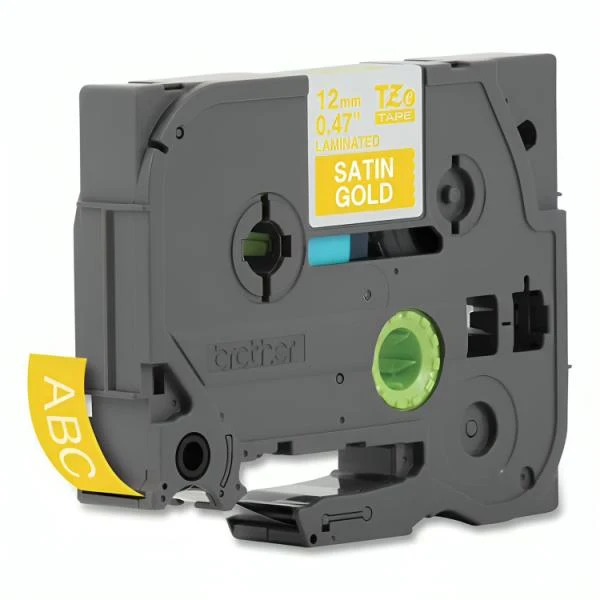 CINTA BROTHER TZE-MQ835G BLANCO SOBRE DORADO DE 12MM PARA P-TOUCH 5M BLANCO/DORADO