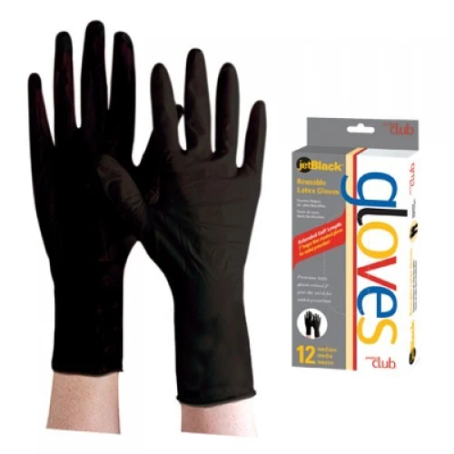 GUANTE LATEX REUSABLE NEGRO MEDIUM