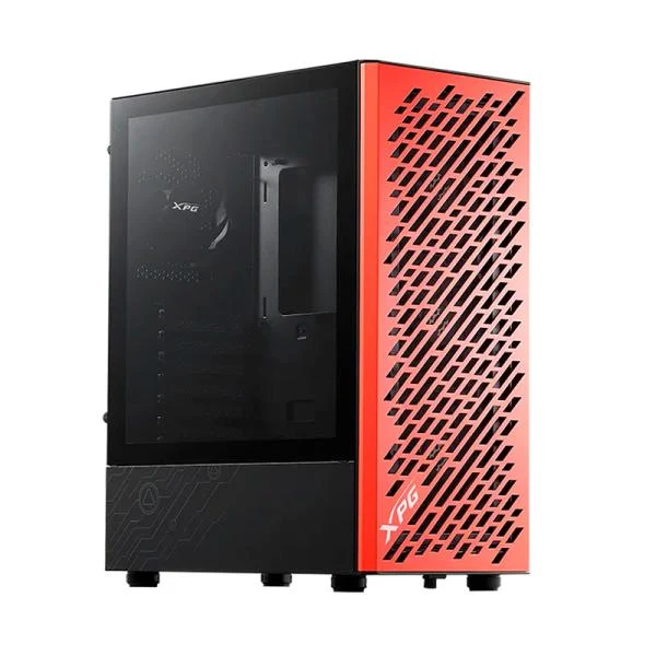 CASE GAMING XPG VALOR AIR MID TOWER VENTILADORES 4 DE 120MM CON VIDRIO LATERAL VALORAIRMT-BLACK-ORANGE NEGRO / NARANJA