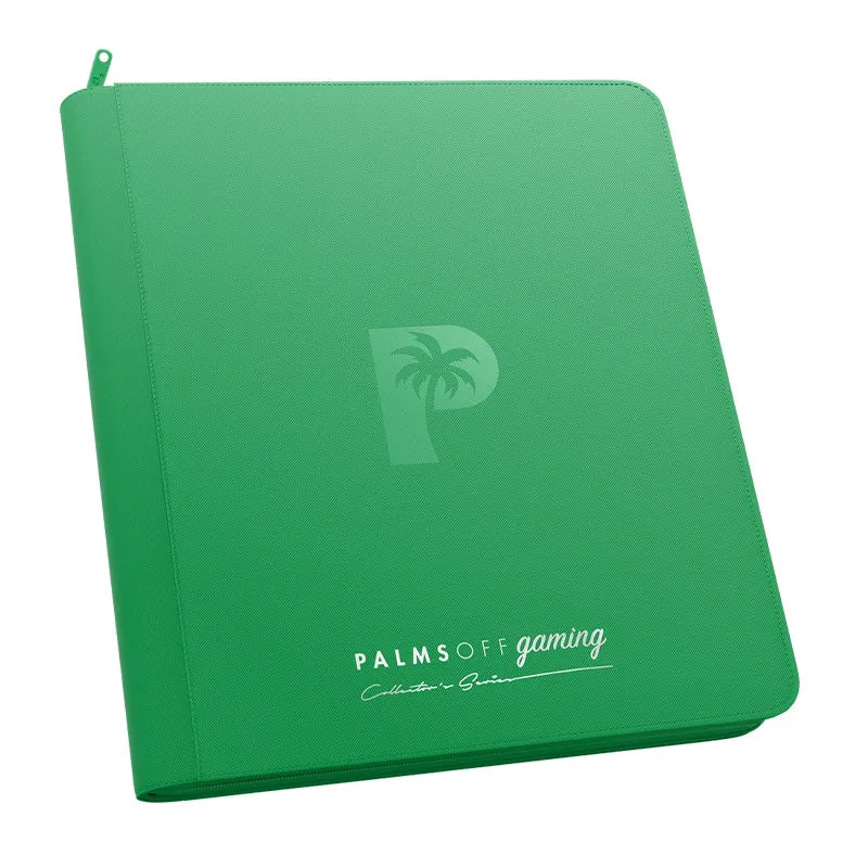 Palms Off Gaming Collector's Series 12 Pocket Zip Trading Card Binder - GREEN