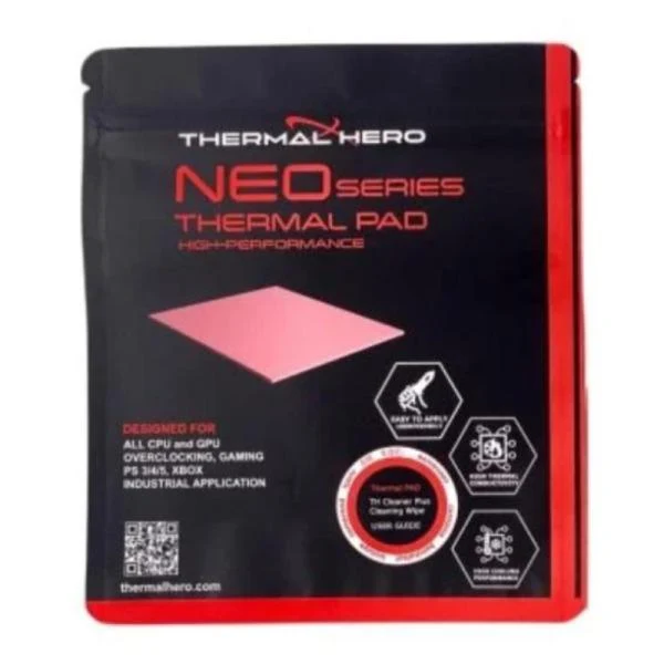 PARCHE TÉRMICO THERMAL HERO NEO PAD EDICION OVERCLOCK 13W/M K 1.5MM CPU/GPU 100x100MM TH-412115-OC ROSADO