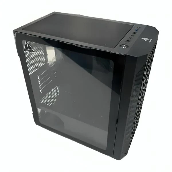 CASE GAMING RGB EAGLE WARRIOR CG06AKRA001C MINI TOWER SIN VENTILACIÓN INCLUIDA CON VIDRIO LATERAL Y MALLA FRONTAL NEGRO