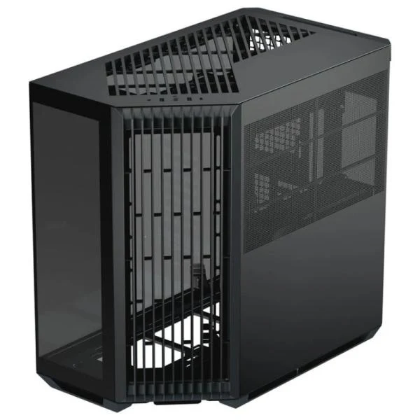 CASE APNX V1-BK-V1 MID TOWER SIN VENTILACIÓN INCLUIDA CON VIDRIO LATERAL Y MALLA FRONTAL ANGULADA APCM-VI01003.11 NEGRO