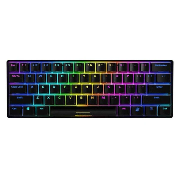 TECLADO GAMING RGB SHARKOON SKILLER SGK50 S4 TKL MECÁNICO ALÁMBRICO USB INGLÉS SWITCH ROJO 4044951033812 NEGRO