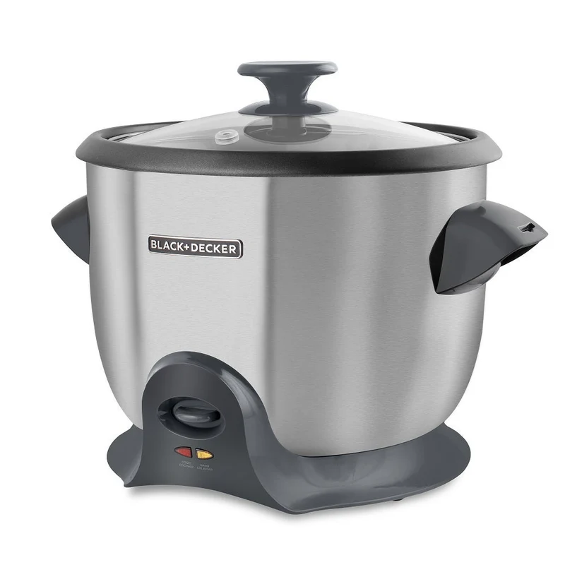Olla Arrocera 10 Tz Acero Inox Antiad C/Vaporera Deluxe Black & Decker Rc620Ss
