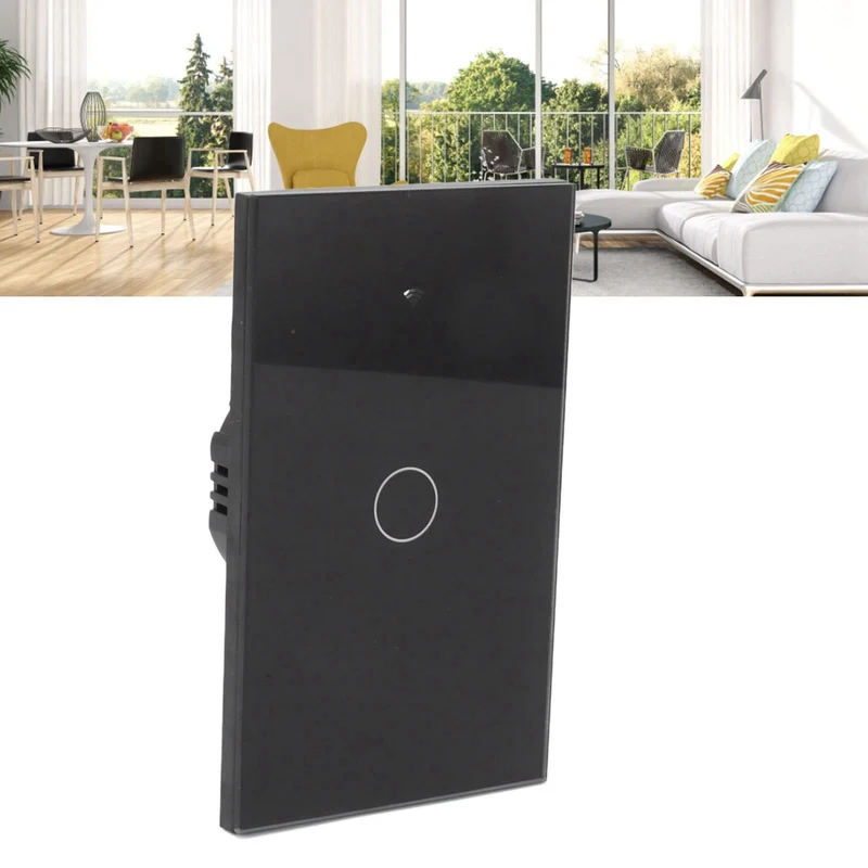 Interruptor Sencillo Smart Wifi Touch Negro 85-240V