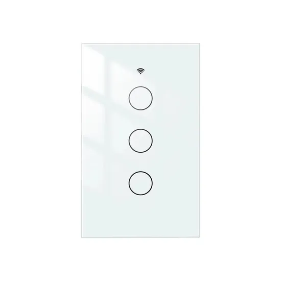 Carátula De Interruptor Triple Smart Wifi Touch Blanco 85- 240V