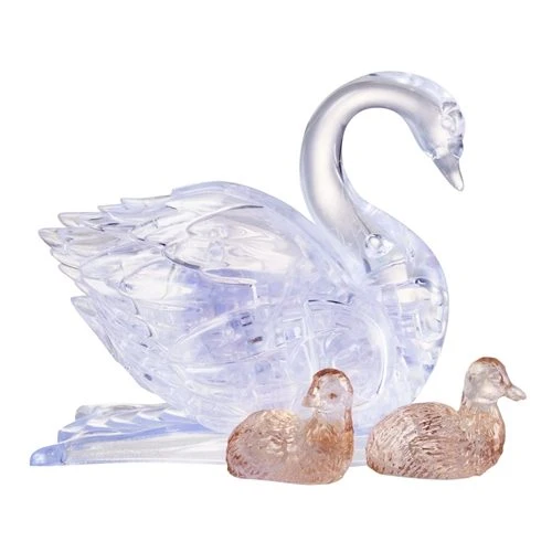 Bepuzzled 3D Swan with Babies Crystal Puzzle