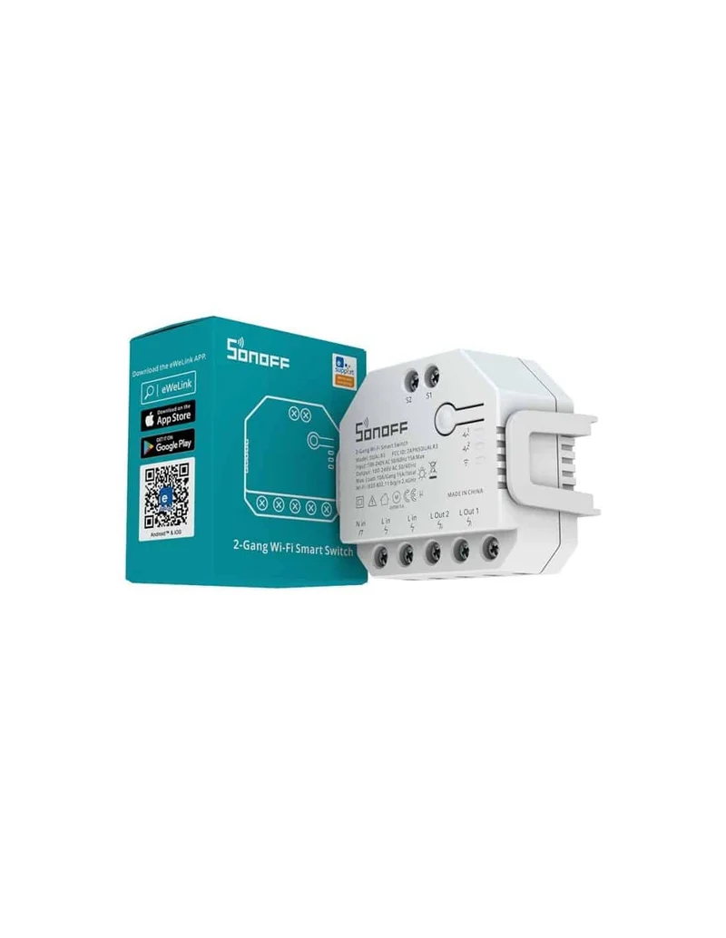 Sonoff Dual R3 Controla aparatos eléctricos o iluminación