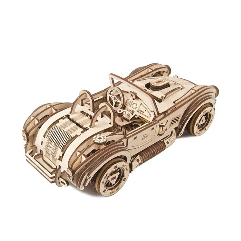 Ugears Drift Cobra Racing Car Wooden Kit 3D Puzzle DIY Toy Model