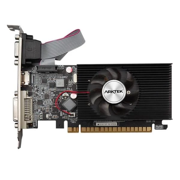 TARJETA DE VIDEO ARKTEK GEFORCE GT610 2GB 64 BITS DDR3 810 MHZ AKN610D3S2GL1 NEGRO
