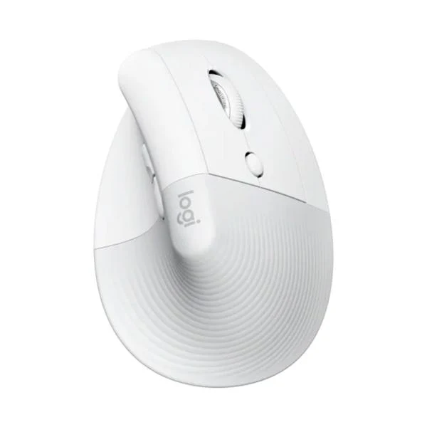 MOUSE LOGITECH LIFT VERTICAL ERGONOMIC INALÁMBRICO BLUETOOTH + RECEPTOR 4000 DPI 910-006469 BLANCO / GRIS