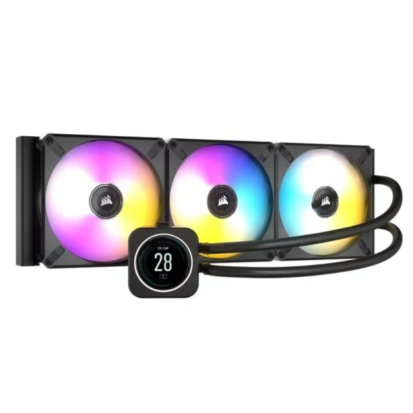 ENFRIAMIENTO LIQUIDO RGB CORSAIR ICUE H170I ELITE LCD AIO 420MM CW-9060063-WW NEGRO