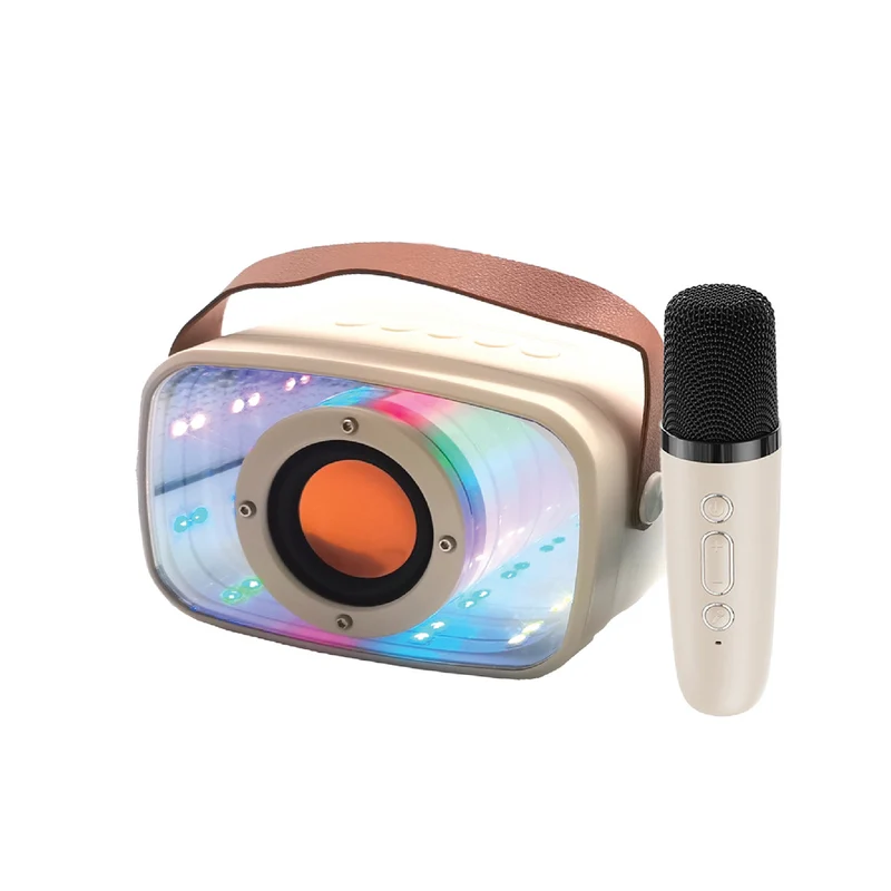 Laser Karaoke Speaker with Infinity Light Show and Mic