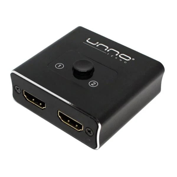 SWITCH UNNO TEKNO HB1201BK SWITCH HDMI BIDIRECTIONAL 2X1 / 1X2 4K 60HZ NO ADMINISTRABLE NEGRO