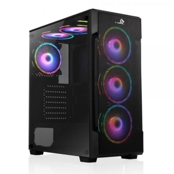 CASE GAMING X-LION H2-520 TEMPERED GLASS SIDE PANEL USB2.0*2 + USB3.0*1 + HD AUDIO + 3 FAN