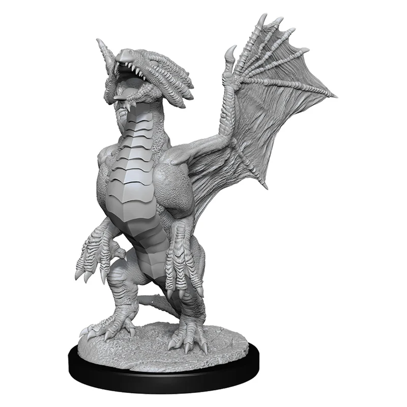 Wizkids D&D Nolzurs Marvelous Unpainted Miniatures Bronze Dragon Wyrmling & Pile of Sea Found Treasure