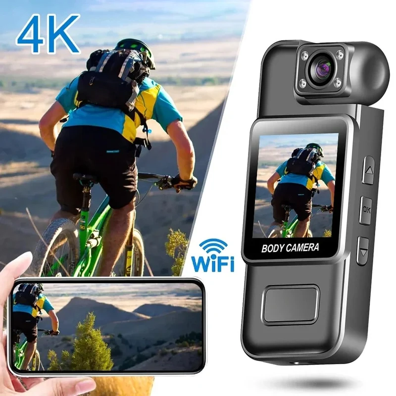 Cámara Grabadora De Deportes Al Aire Libre FHD 4K con visión nocturna BodyCam