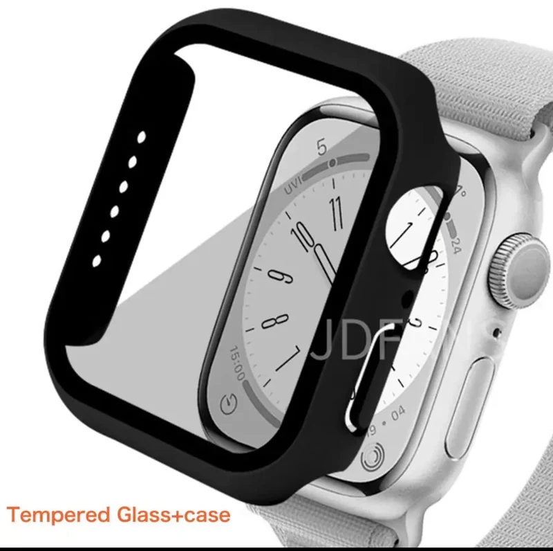 Protector De Pantalla Con Bumper negro Para Apple Watch
