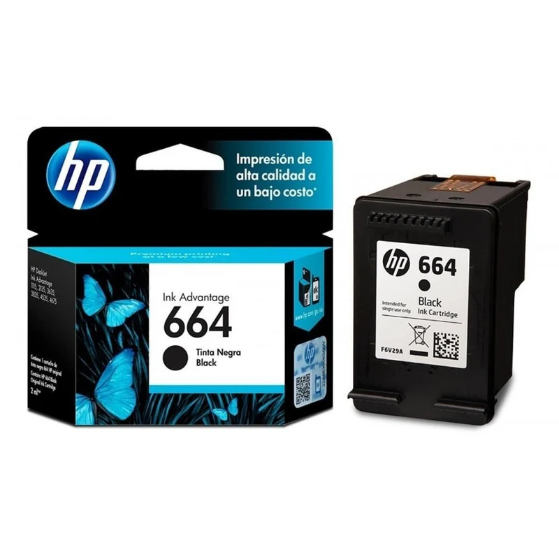 HP cartucho negro 480Pgs #664Xl F6V31Al