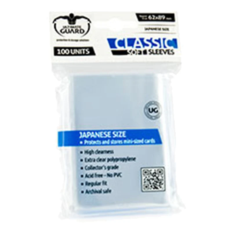 Ultimate Guard Classic Soft Sleeves Japanese Size Transparent 100ct
