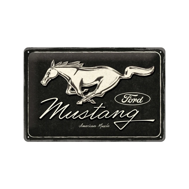 Nostalgic-Art Ford Mustang Horse Logo 20x30cm Medium Metal Tin Sign Plaque