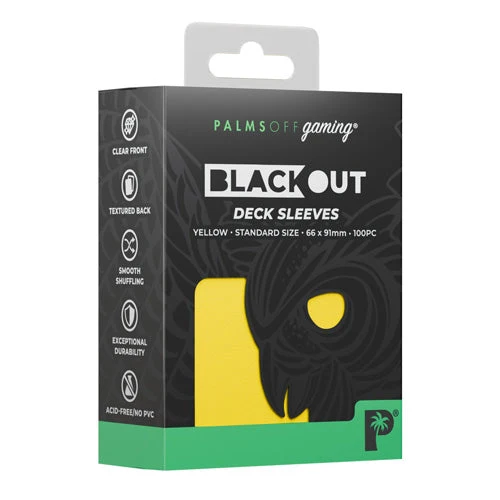 Palms Off Gaming Palms Off Standard 100pc Blackout Deck Sleeves - Yellow