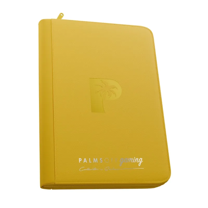 Palms Off Gaming Collector's Series 9 Pocket Zip Trading Card Binder - Yellow