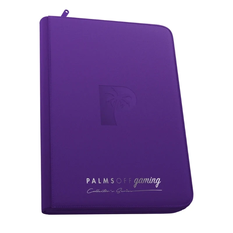 Palms Off Gaming Collector's Series Card Loader TOP LOADER Clear Zip Binder - Purple