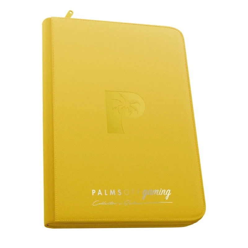 Palms Off Gaming Collector's Series Card Loader TOP LOADER Clear Zip Binder - Yellow