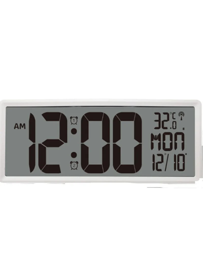 TESA WT9552 Large Digital LCD Wall Clock with Indoor Temp and Date