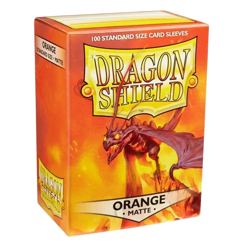 Arcane Tinmen Dragon Shield Standard 100ct Matte Orange Sleeves 63x88mm