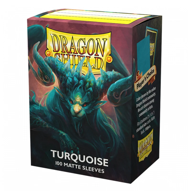 Arcane Tinmen Dragon Shield Standard 100ct Matte Turquoise Sleeves 63x88mm