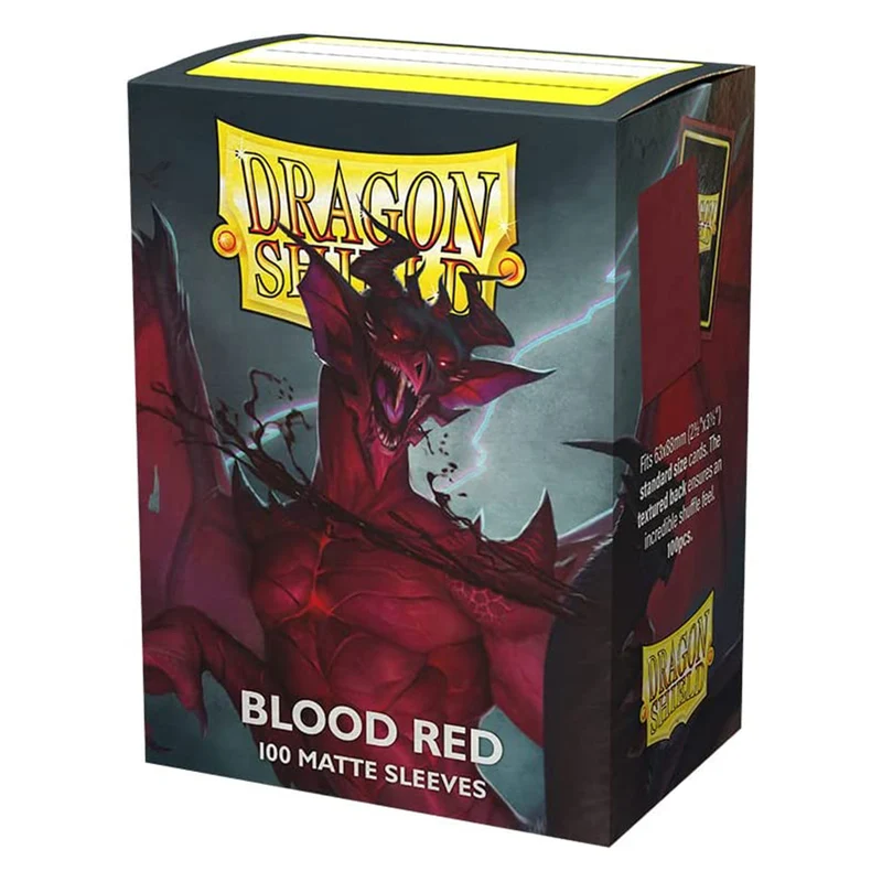 Arcane Tinmen Dragon Shield Standard 100ct Matte Blood Red Sleeves 63x88mm